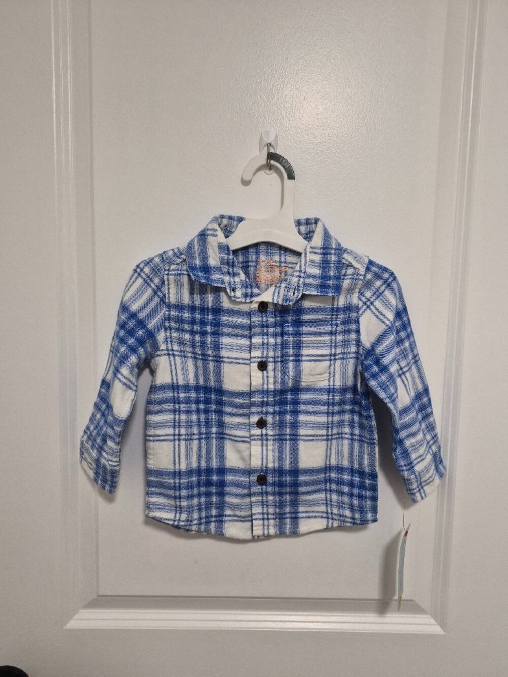 Boys Cat & Jack Long Sleeve Flannel Size 18m